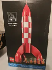 LEGO Ideas Tintin Moon Rocket 21367, 1283 Pieces, Display Stand, Space, 18+, Box