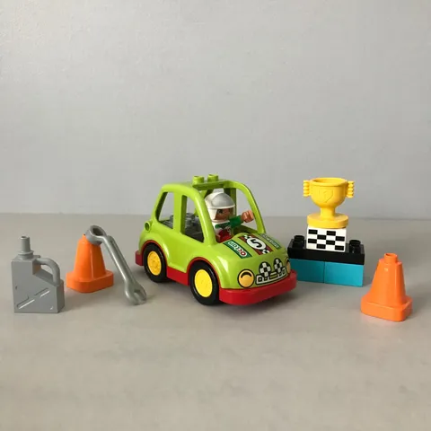 Lego Duplo 10589 Rally Car Complete Set Vehicle Race Trophy Cup