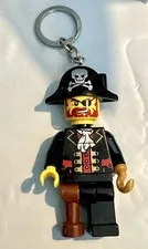 Lego Captain Brickbeard Pirates Keychain Figure Flashlight KE23H