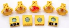 LEGO 9 Piece Yellow Submarine Propeller Housing  & Parts Lot
