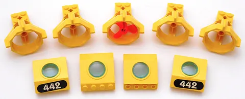 LEGO 9 Piece Yellow Submarine Propeller Housing  & Parts Lot