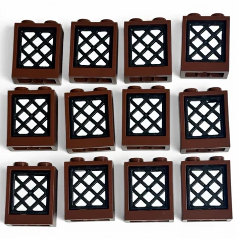 Lot of 2 LEGO Ninjago 1x4x6 Glass Window w/ Logogram 57895pb005 2507 2504 2520