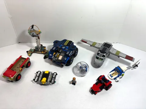 LEGO jurassic Partials LOT: truck 75940 + plane 76947 truck helicopter, sphere,