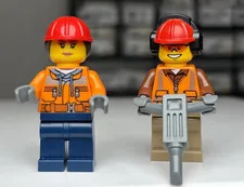 LEGO CITY Sweeper & Excavator 60152 MINIFIGURES ONLY Construction Worker cty0700