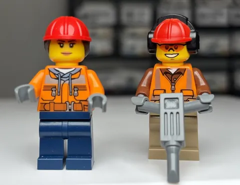 LEGO CITY Sweeper & Excavator 60152 MINIFIGURES ONLY Construction Worker cty0700