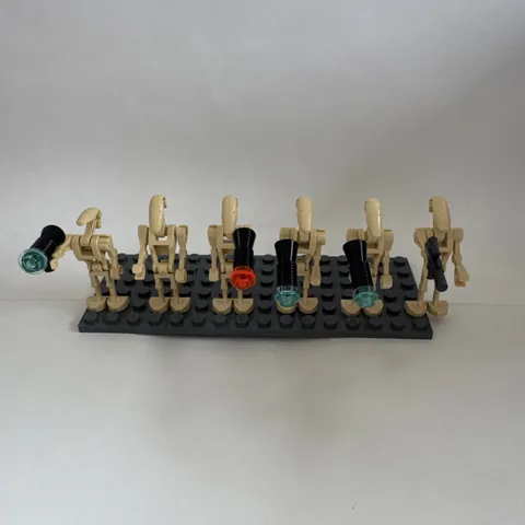 LEGO Star Wars Battle Droid 6 Minifigures Tan w/ 5 Blasters Clone Wars sw0001c