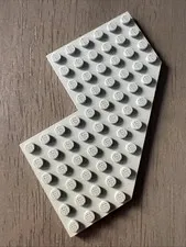 LEGO 2401 Light Gray Wedge, Plate 10 x 10 with 4 x 4 Cutout and Cut Corner