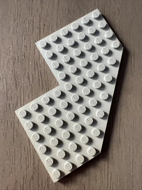 LEGO 2401 Light Gray Wedge, Plate 10 x 10 with 4 x 4 Cutout and Cut Corner