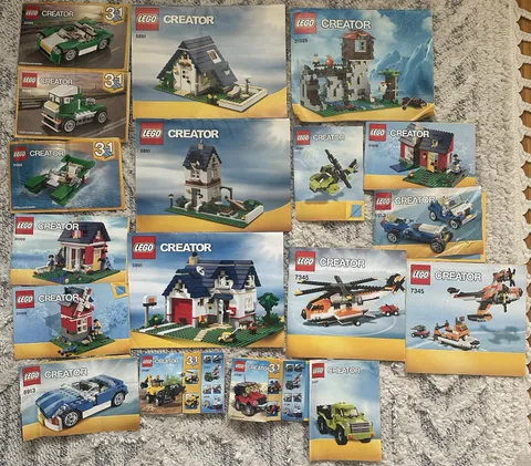 Lot of 17 LEGO CREATOR Instructions Booklets Manuals Directions ONLY