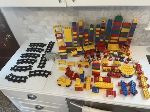 Lego Duplo Lot Figures,Cars, Boats, Trains & Tracks Vintage 260 pieces