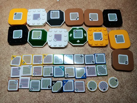 LEGO BULK LOT 41 SUPER MARIO SCANNER CODE 2X2 TILES TABLES