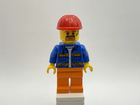 LEGO CITY Part cty1161 - Construction worker, beard, hardhat -  MINT