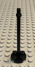 LEGO Black  Bar 6.6L with Stop Ring, Patio Umbrella Stand or Pole, On 2x2 Base