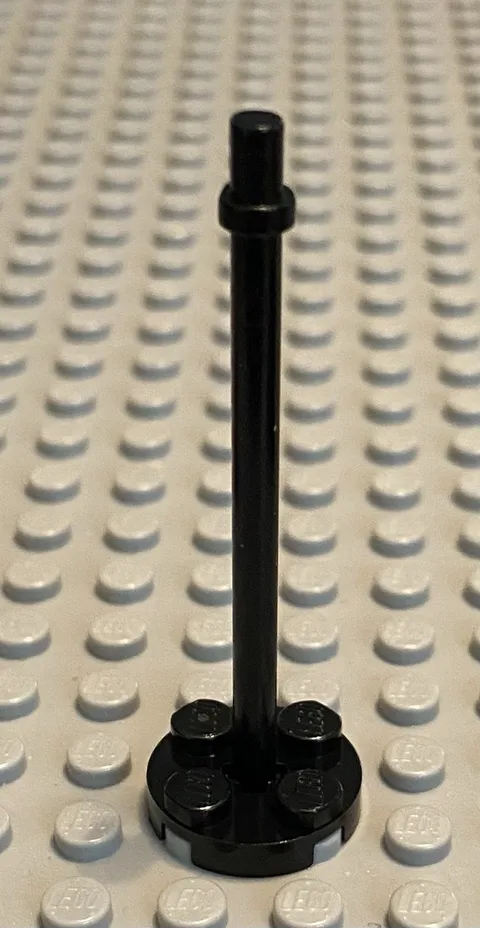 LEGO Black  Bar 6.6L with Stop Ring, Patio Umbrella Stand or Pole, On 2x2 Base