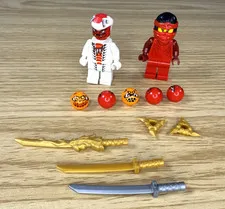LEGO Ninjago Rise of the Snakes Rattla & Snike Minifigure Lot Weapons Parts