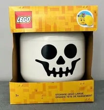 LEGO 4032 White Skeleton Skull Storage Head Large Container Halloween Decor NEW
