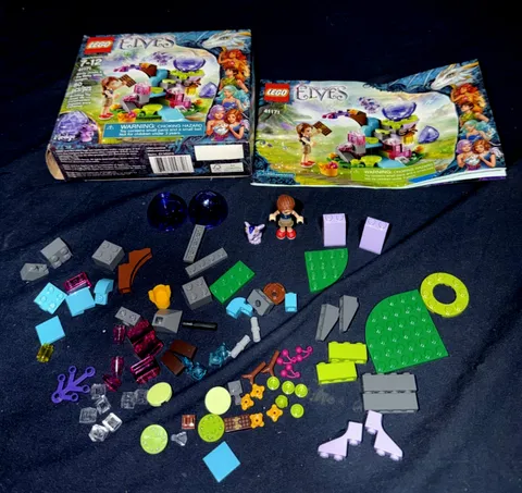 LEGO ELVES EMILY JONES & BABY WIND DRAGON 41171 80 PCS Open Box 100% Complete