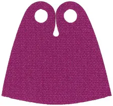 LEGO Magenta Minifigure Cape Cloth, Teardrop Neck Cut - Spongy Stretchable Fabri