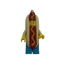 LEGO Hot Dog Man Minifigure Keychain Series 13 Food Suit Bag Charm 853571