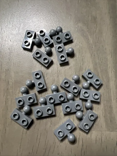 LEGO 14417 Dark Bluish Gray Plate, Modified 1 x 2 with Tow Ball on Side x16