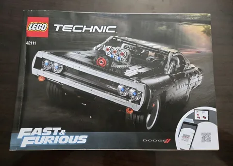 LEGO Technic 42111 Fast & Furious Dodge Charger Instruction Manual Only