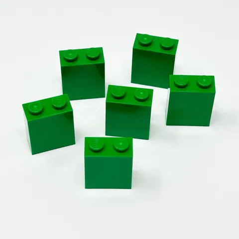 3245c LEGO Parts Brick 1x2x2 w/ Inside Axle Holder GREEN (6)