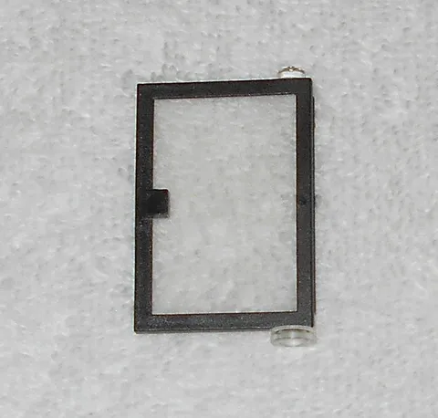 LEGO Police - (x1) Black Right Door With Fixed Glass - 73435c01 - From 6386 1986