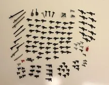 Lot of 126 LEGO Weapons Accessories Star Wars Blasters Swords Pistols Radios +