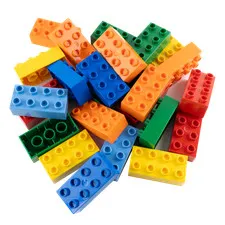 2x4 Bricks Building Blocks Multicoloured Mixed - 3011