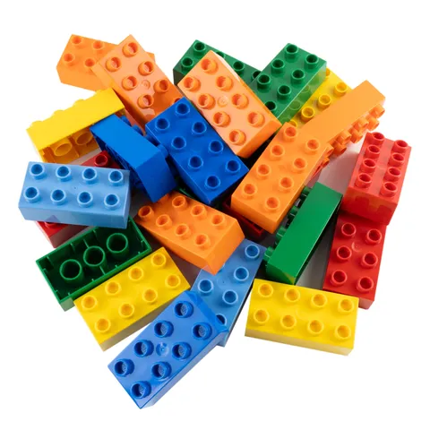 2x4 Bricks Building Blocks Multicoloured Mixed - 3011