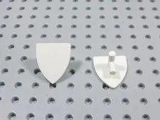 LEGO Lot of 2 White Blank Plain Triangular Shields Armor Minifig BL