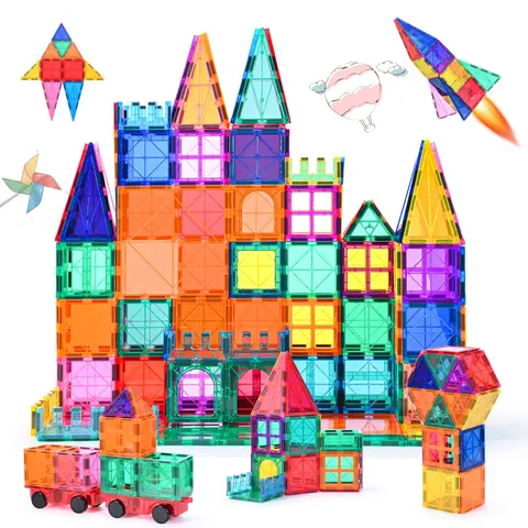 Magnetic Construction Kids Toy 100 Piece Building Game Educati...