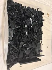 LEGO 200-300pcs Color Sorted Bulk Lot Pieces Cleaned Genuine (Black)