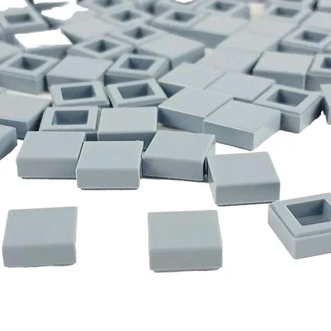 100 Pieces LEGO® 1x1 Sand Blue Flat Tile w Groove  3070 / 6138232 MOC Lot