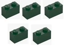 LEGO ® 5x brick 1x2 earth green building block 3004 4245570 green basic building block New