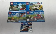 Lot Of 5 Pieces Lego Multicolor City English Manuals Instruction Books