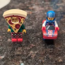LEGO Minifigures Series 19 Minifigure Lot: Pizza Costume Guy & Driver