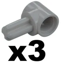 Lego NEW Light Gray TECHNIC Axle Pin Connector Hub 1L Axle Qty 3 Part 22961 LG2