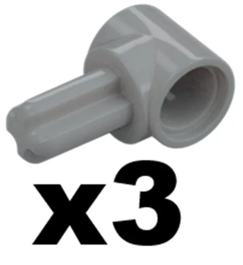 Lego NEW Light Gray TECHNIC Axle Pin Connector Hub 1L Axle Qty 3 Part 22961 LG2