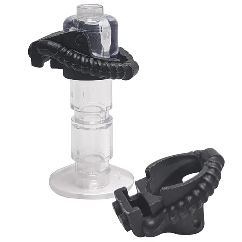 2x LEGO® Minifigure Firefighter Helmet Breathing Hoses – Black