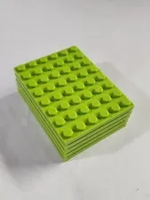 LEGO Parts ● Lime Green Plate 6 x 8 ● # 3036 ● QTY 5
