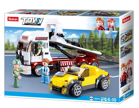 Clamping Blocks Tow Truck with Platform 338 Pieces M38B0879, Playset, Clamp...