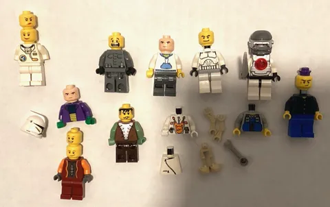 Resellers LEGO Minifigure Lot Mixed Parts Torsos Heads Legs Plastic