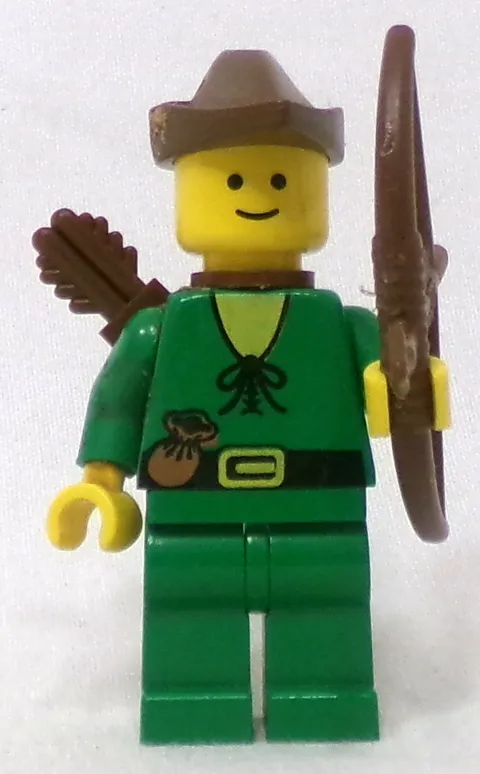 LEGO Castle 6071 cas320 Forestman Pouch Brown Hat 1990 Minifigure