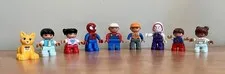 Vintage Lot of 9 Lego Duplo Figures-Spider Man-Ghost Spider-Construction Workers