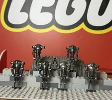 LEGO Star Wars Super Battle Droid Lot of 6 sw0092 Pearl Dark Gray + Spare Legs