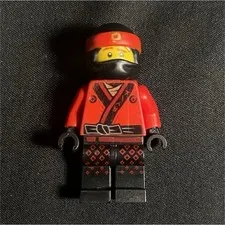 LEGO Red Ninja Minifigure with Black Legs and Headwrap/Black Mask