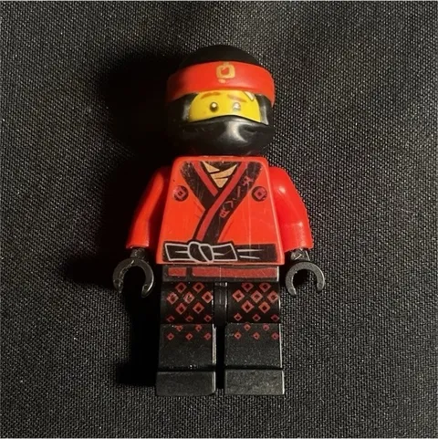 LEGO Red Ninja Minifigure with Black Legs and Headwrap/Black Mask
