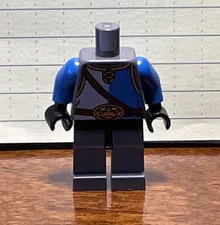 LEGO knight mini figure (Blue, white and grey)  (2 Pieces) No Head