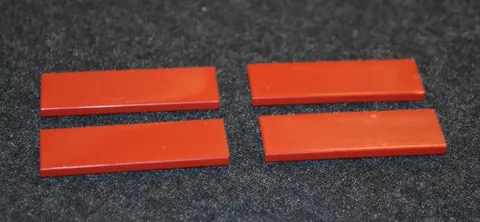 (4) 2x6 Dark RED Smooth Finishing Tile Bricks ~ New Lego Parts ~